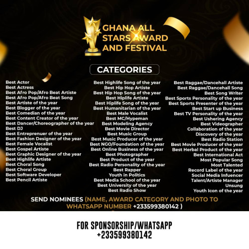 Ghana All Stars Award and Festival Maiden Edition Of 2023